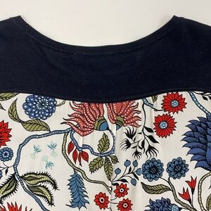 LOFT Floral Sweater in Navy, Size S